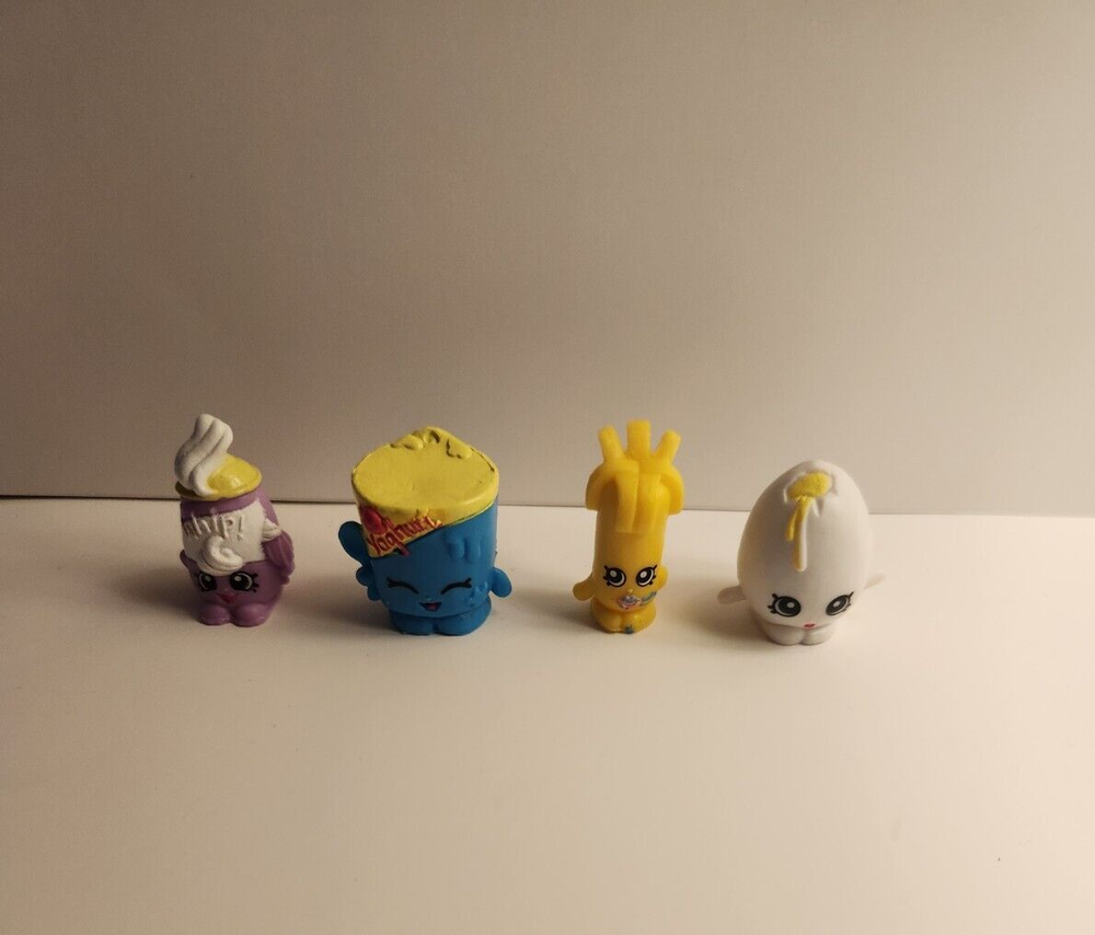 Shopkins Season 1 Dairy 4 Piece Bundle (Dollops, Yogurt, Cheese, Egg)