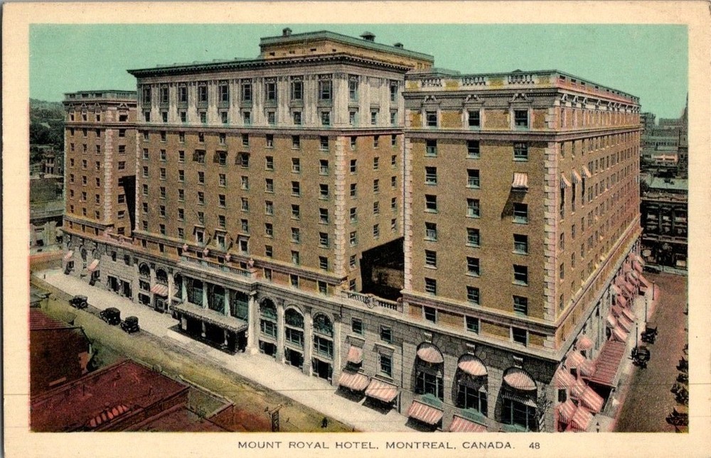 Mount Royal Hotel Montreal Canada Postcard PECO Photogelatine Engraving