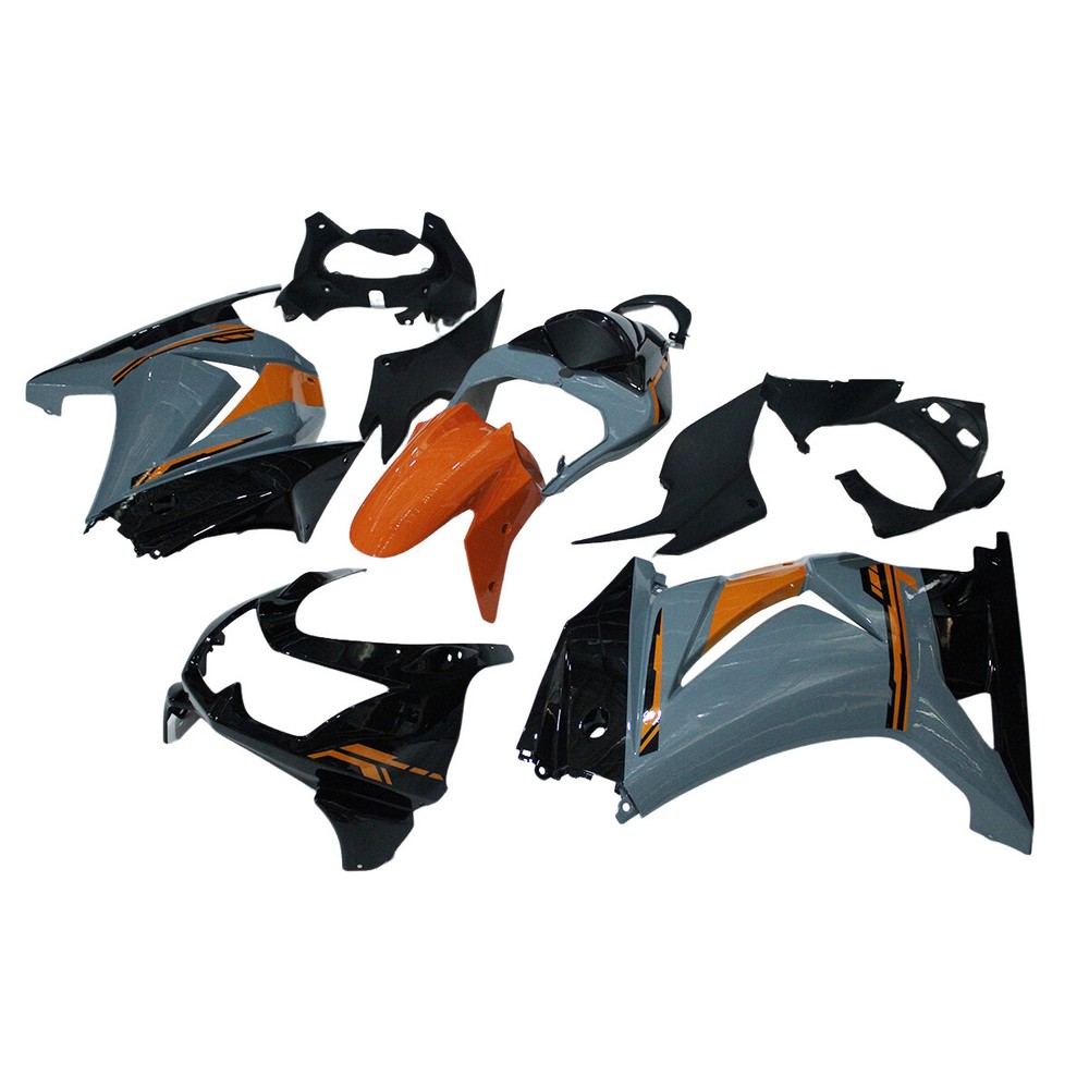 Injection Gray Fairing Kit for 2008-2012 Kawasaki Ninja 250R EX250R ABS Bodywork