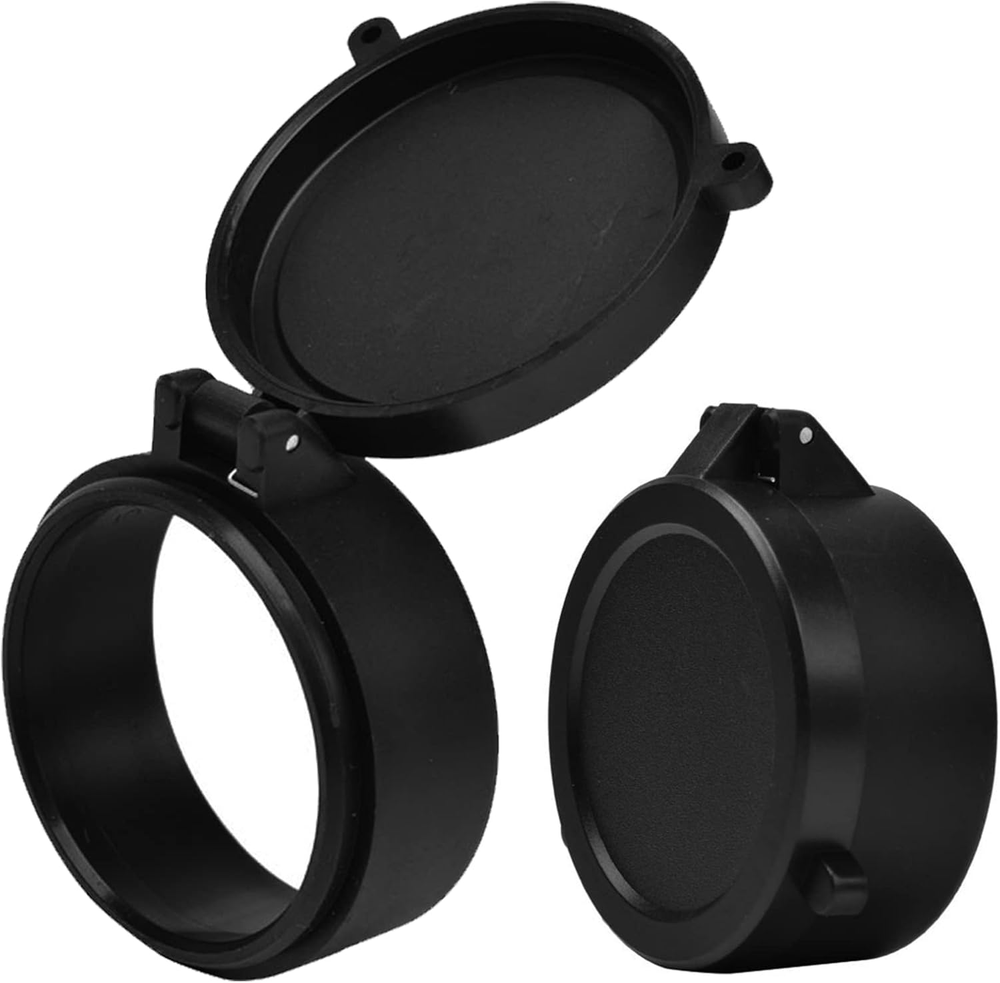 2-Pack Scope Cover Optics Flip Cap Lens Cover Flip up Protector for Outdoors Hun