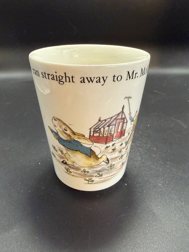 Peter Rabbit Wedgewood of Etruria & Barlaston Beatrix Potter 4” Tumbler Vintage
