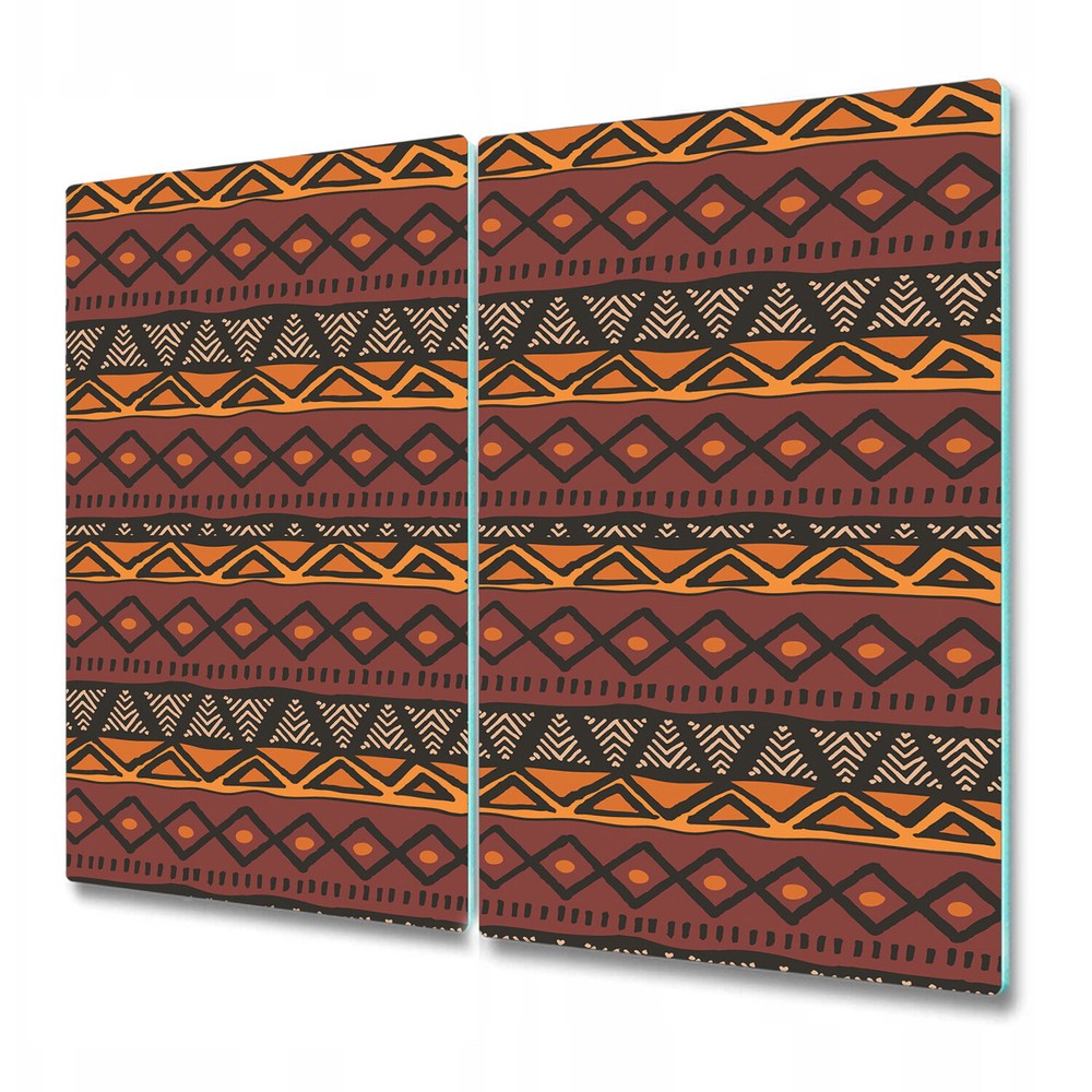 Glass Chopping Cutting Board Worktop Saver Ethnic African design large 2x30x52