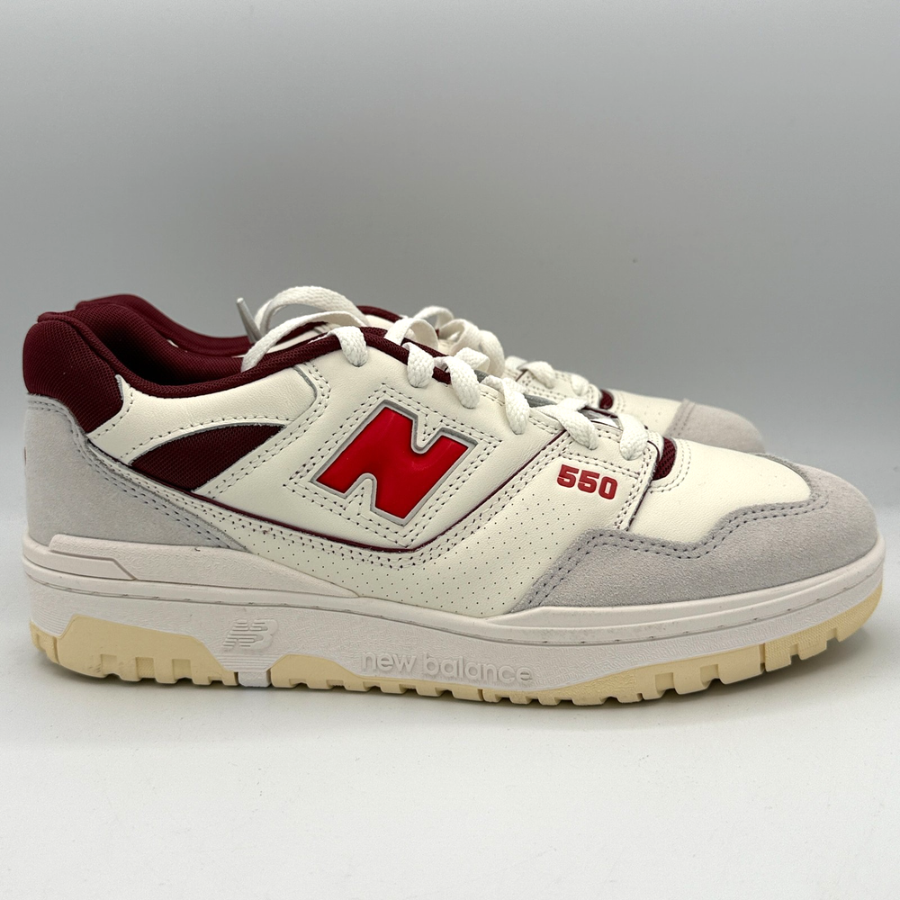 New Balance 550 Shoes Mens 9 D Red White Outdoor WBB550EMR