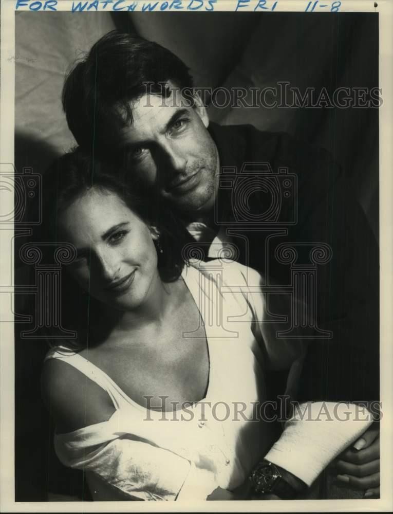 1991 Press Photo Marlee Matlin and Mark Harmon Star in 
