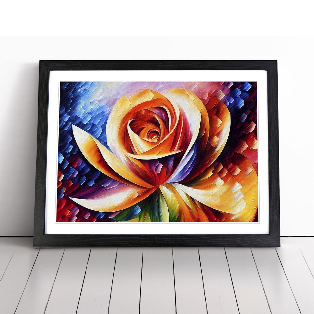 Rose Flower Vol.3 Abstract Wall Art Print Framed Canvas Picture Poster Decor