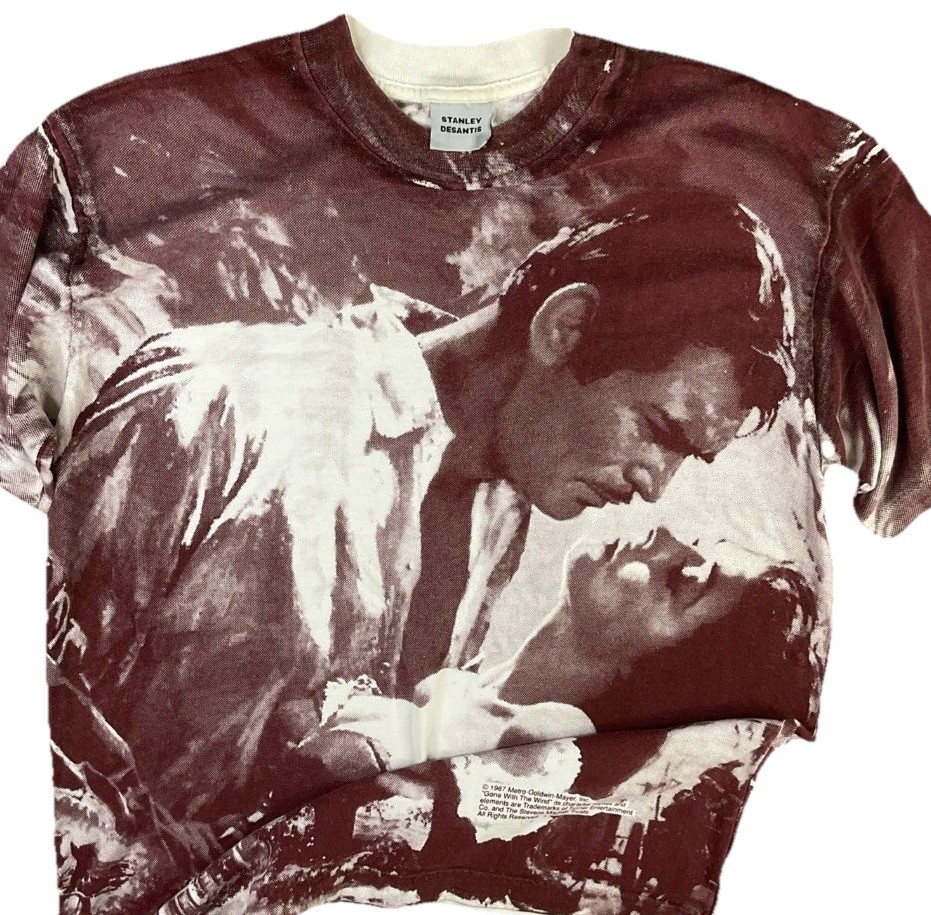 Vintage Stanley Desantis Gone With The Wind T-Shirt Men XL AOP 90s Graphic Tee