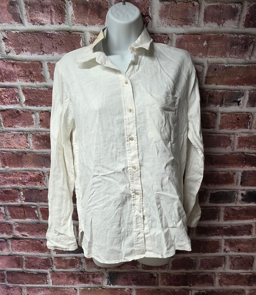 Women's UNIVERSAL THREAD Linen Blend Button Down Shirt Size XS