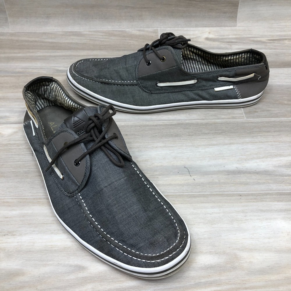 Aldo Men's Boat Deck Shoes Lace Up Canvas Loafer Casual Dress Sneaker Size 13
