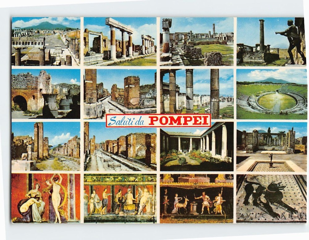 Postcard Saluti da Pompei Italy