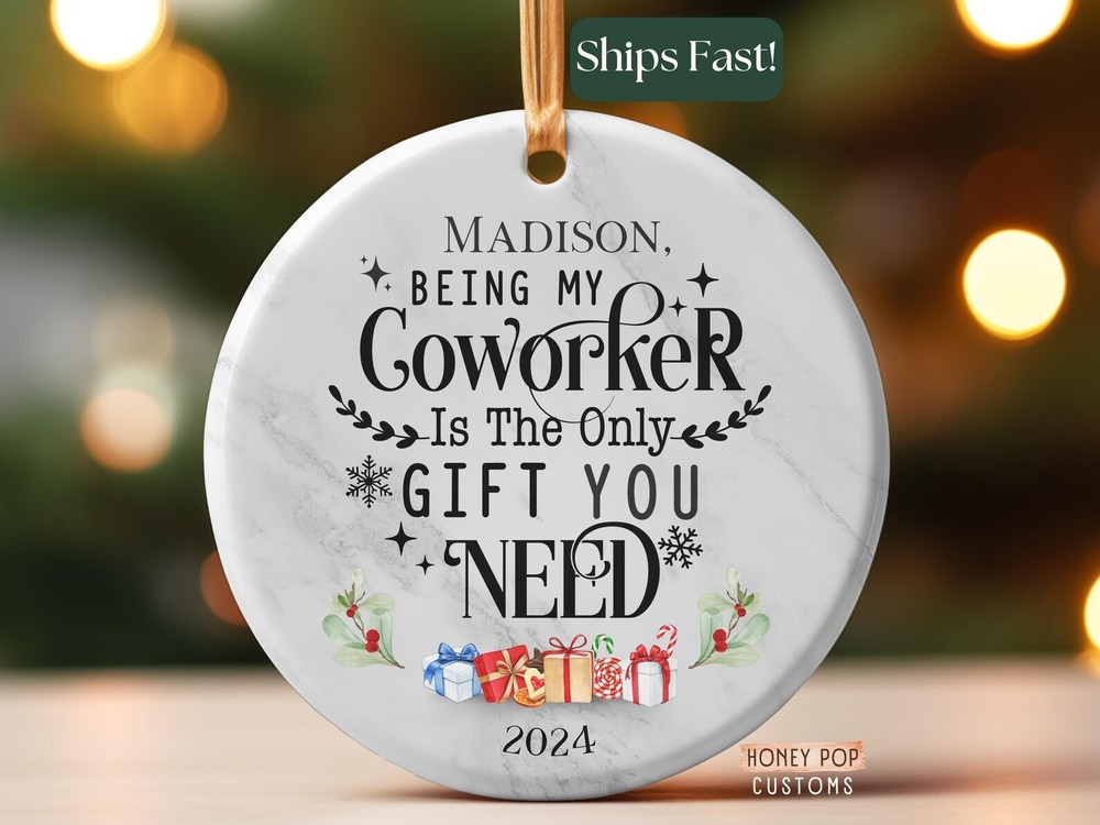 Coworker Christmas Ornament Personalized Gift For Coworker Custom Coworker