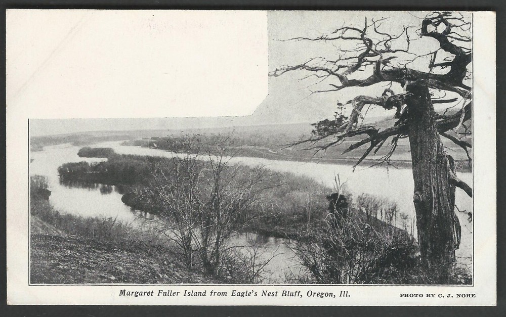 OREGON ILLINOIS Margaret Fuller Island c. 1900 Postcard CJ Nohe Photo Undivided