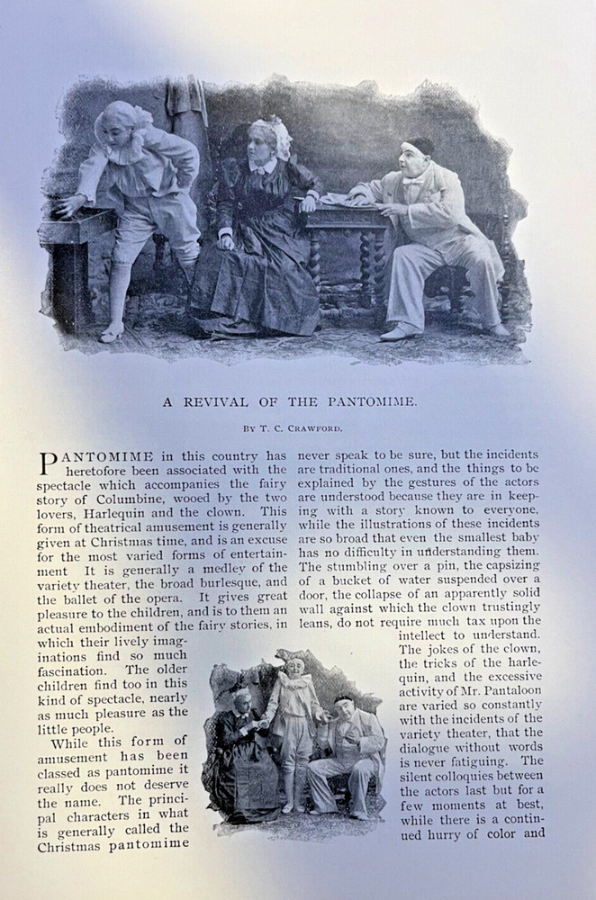 1894 Revival of Pantomime Acting Eugenie Bade M. Courtes Pilar-Morin illustrated