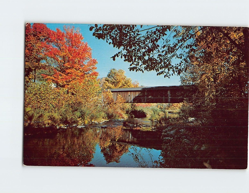 Postcard Old Covered Bridge Grafton Vermont USA