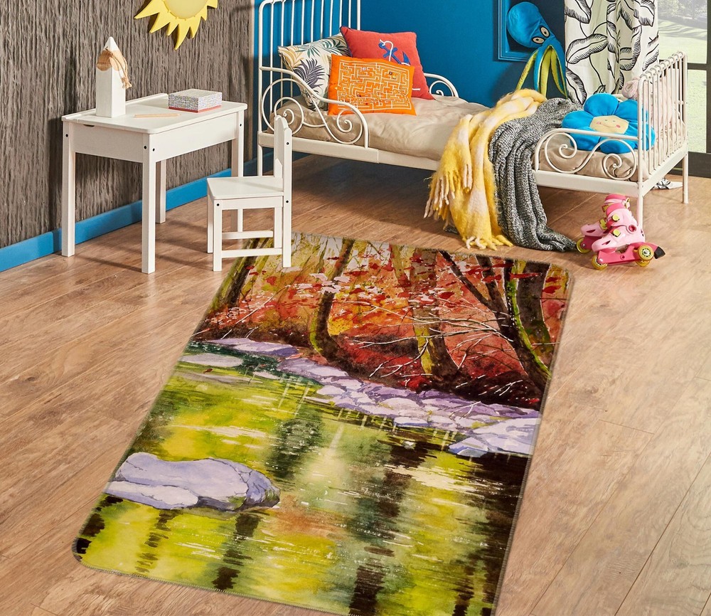 3D Painting River ZHUC2563 Game Non Slip Carpet Mat Photo Carpet Amy