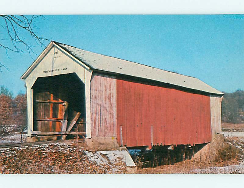 Unused Pre-1980 COVERED BRIDGE IN PARKE COUNTY Rockville Indiana IN t7908@