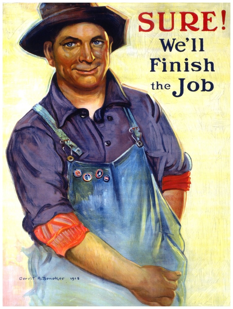 Decor Poster. Fine Graphic Art. Sure We'll finish the Job. Home Wall Design 1415