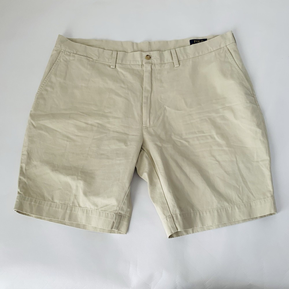 Polo Ralph Lauren Chino Shorts Men 40 Beige Flat Front 9