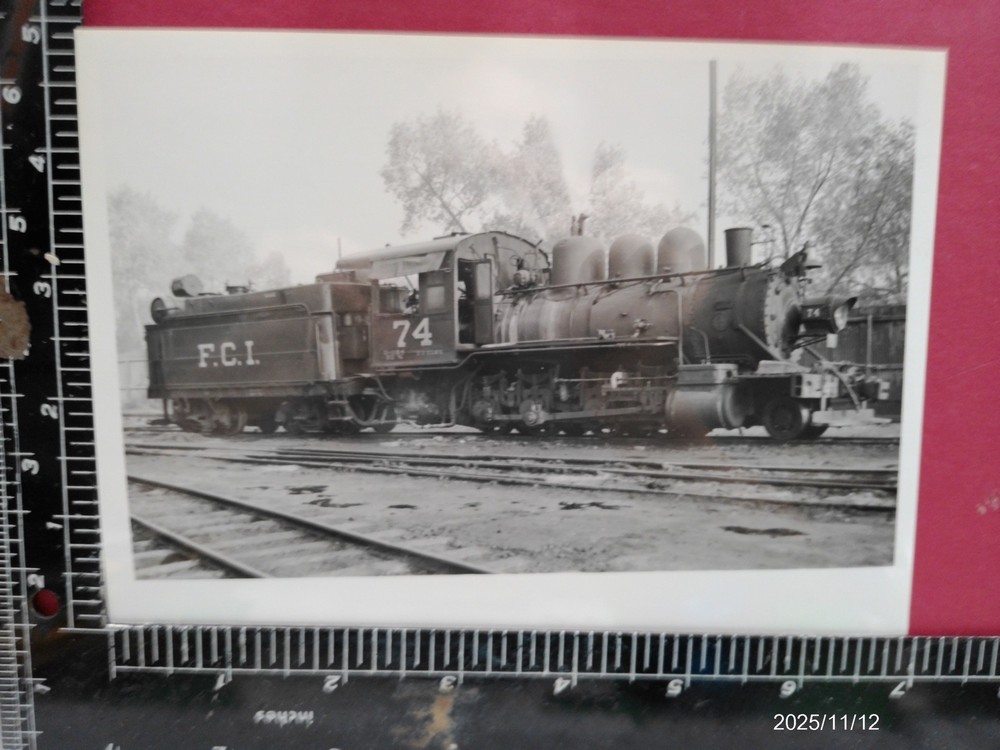 Ferrocarril Interoceanico Railroad 2-8-0 Ng Locomotive 74 Orig Photo Mexico 1951