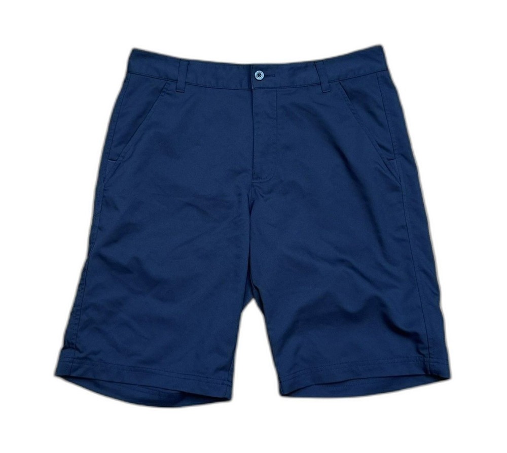 Fila Mens 32 Sport Golf Shorts Navy Blue Chino Flat Front Outdoors Sports 10