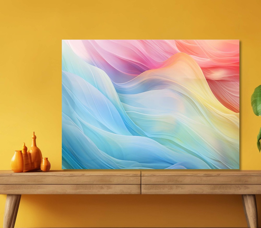 Multicolor Graphic Art Abstract 5mm thick Plastic Poster Ready to Hang 60x45cm-image