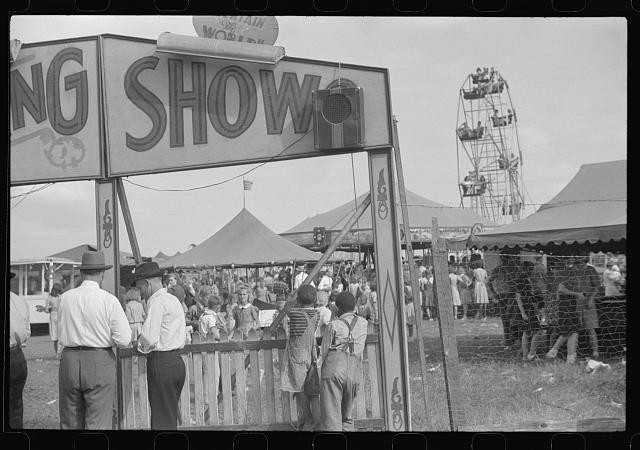 Greensboro Georgia Greene County Fair 1941 Ferris Wheel Schoolchildren