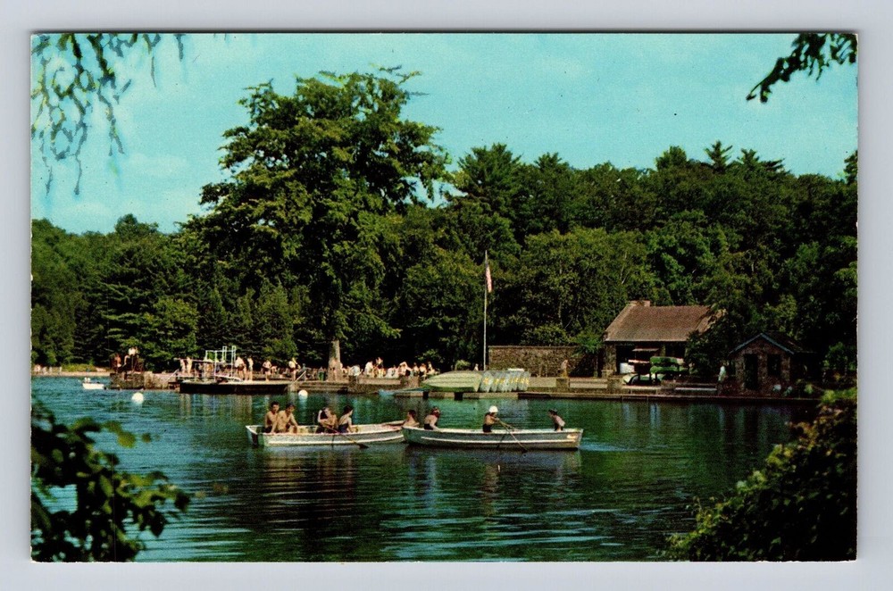Binghamton NY- New York, Bathing Chenango Valley State Park, Vintage Postcard