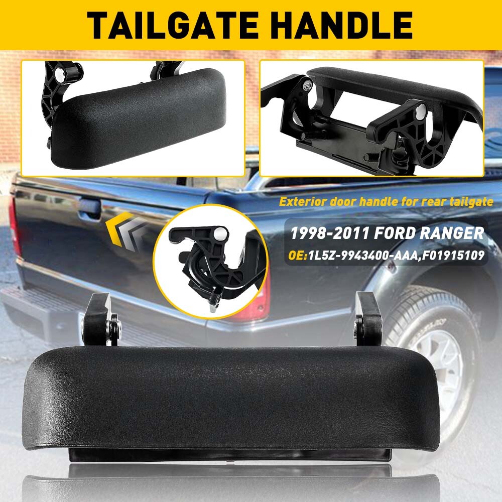 Black Tailgate Handle Latch Textured F01915109 For 1998-2011 Ford Ranger