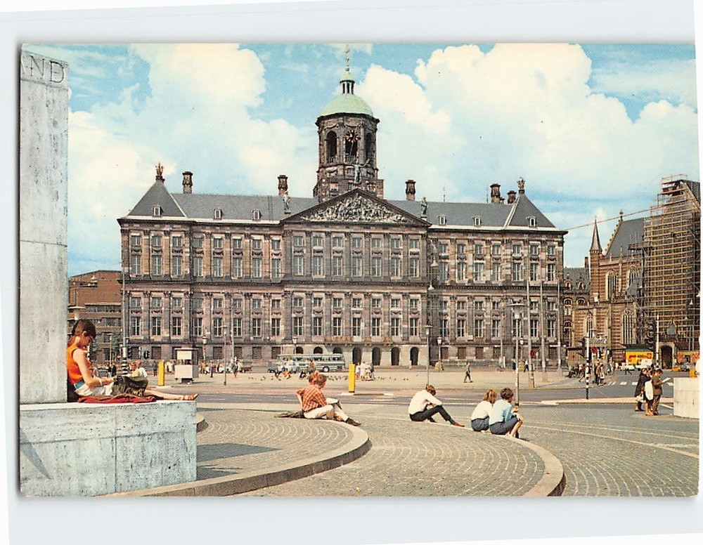 Postcard Royal Palace Dominating Dam Square Amsterdam Netherlands
