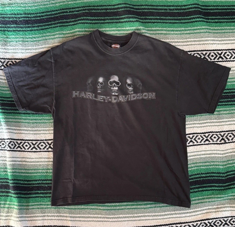 Vintage 2008 Harley Davidson Skulls Shirt Men’s Size XL Peoria Arizona Biker Tee