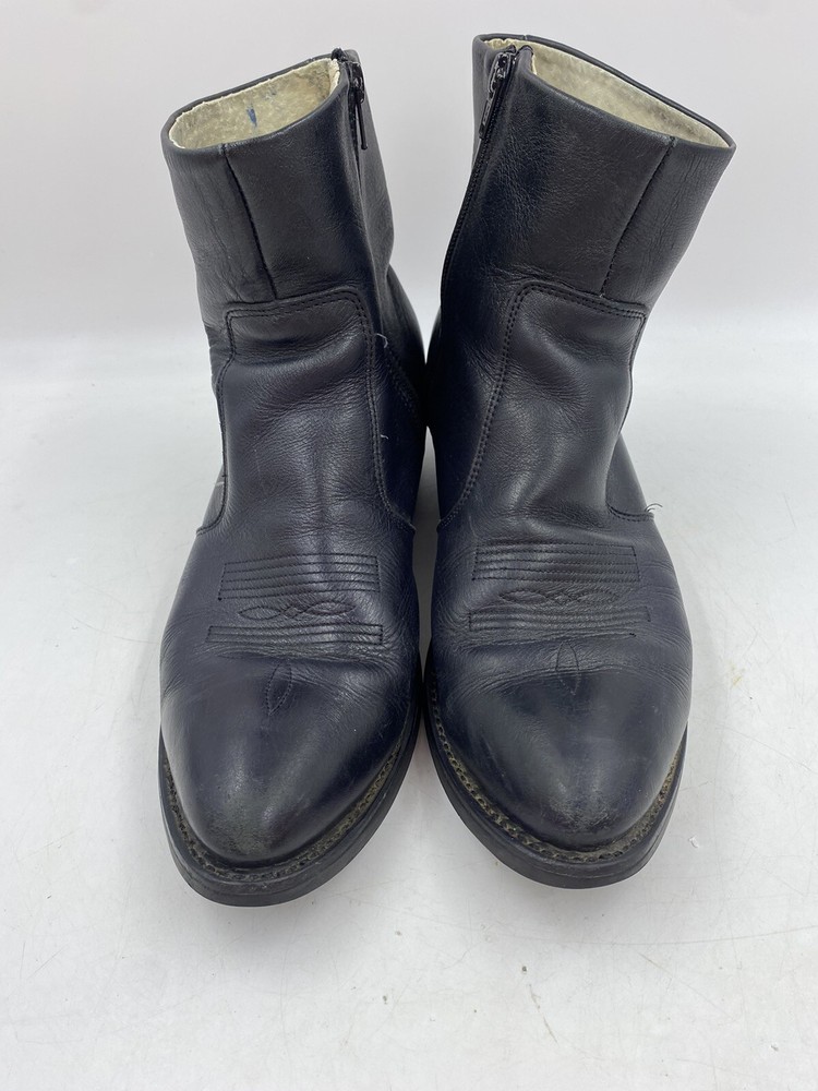 Men's Durango TR820 Short Leather Side Zip Western Boots Size 9D