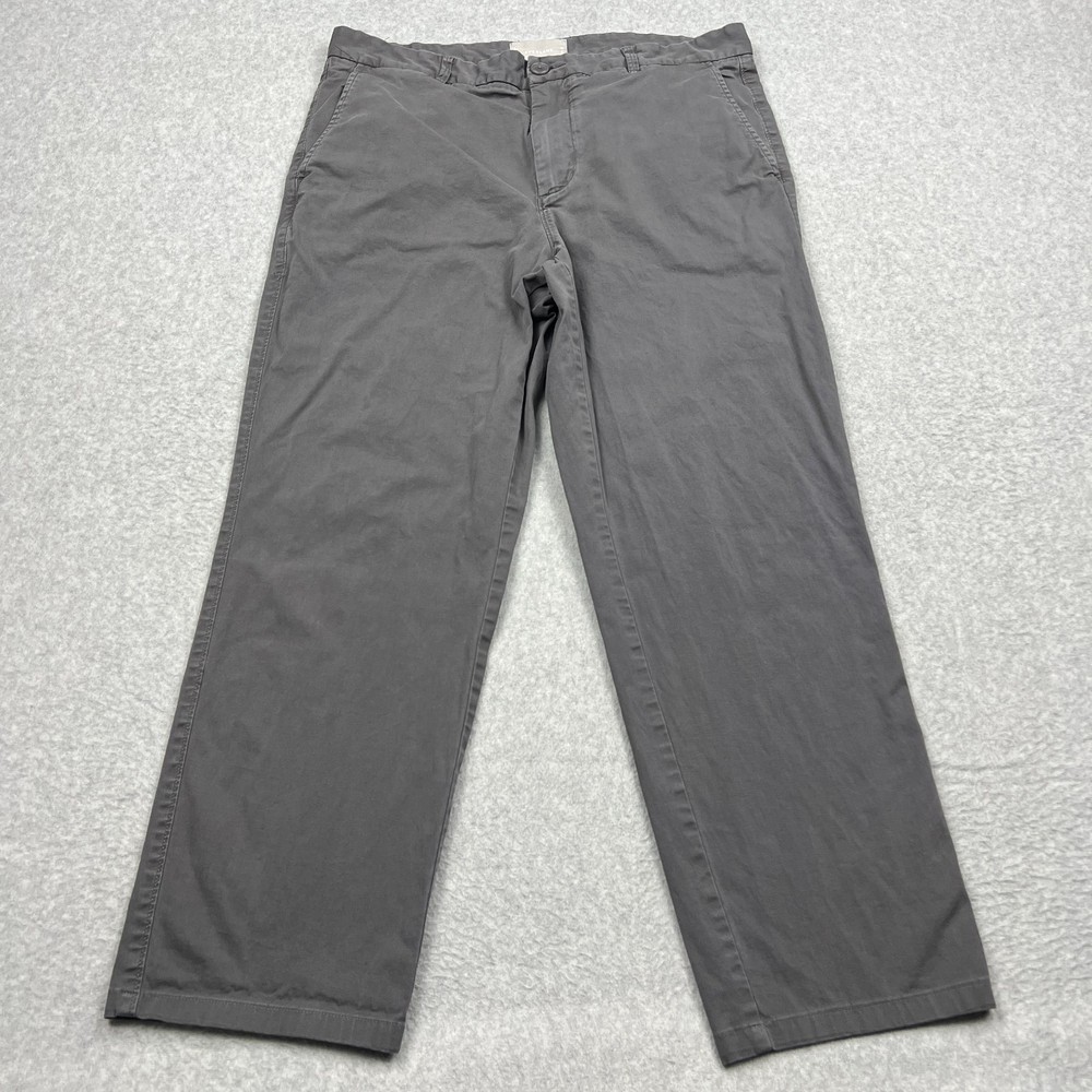 Everlane Chino Pants Men's 34x30* Gray Twill Stretch Pockets Flat Front Trousers