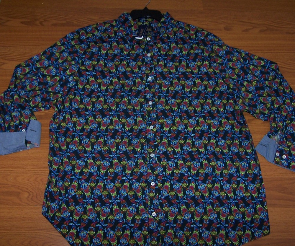 Size 4XT Mens Cremieux Premium Denim Button-Down Long Sleeve Shirt