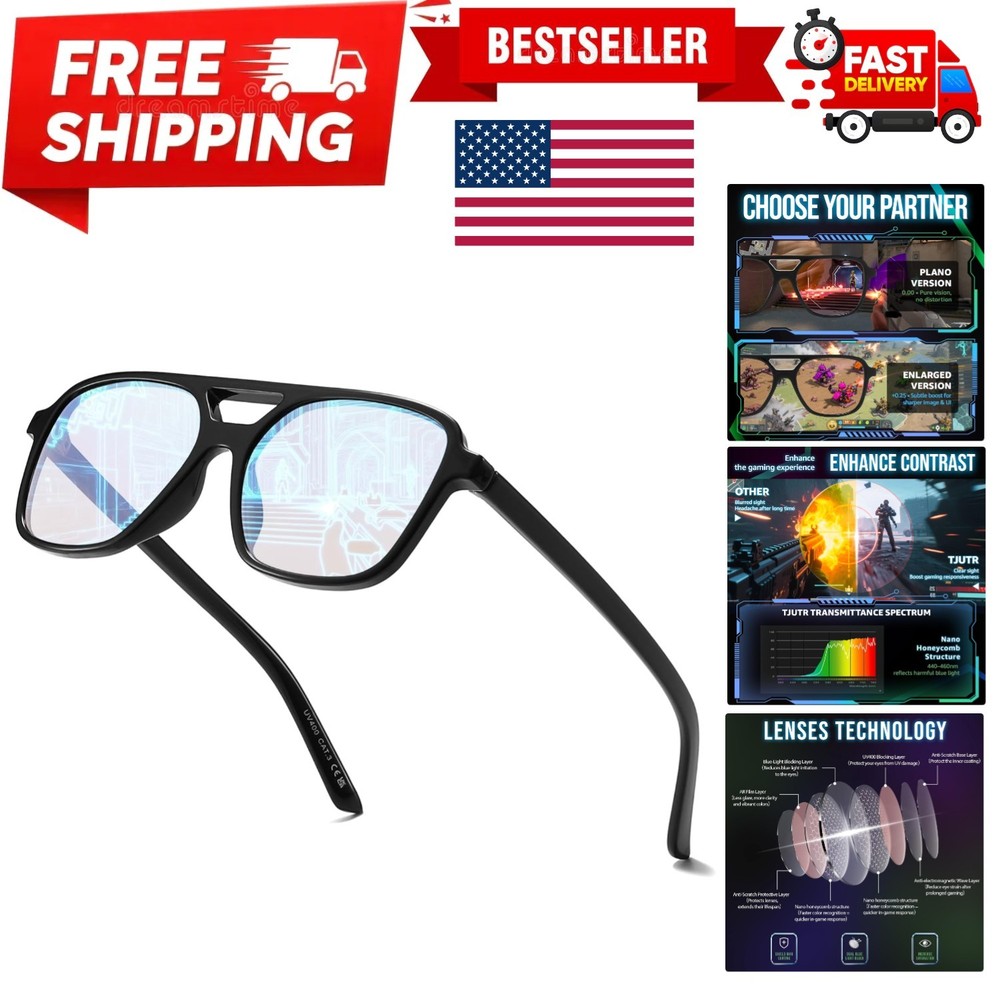 Clarity Blue Glasses Automatic Adjustment Eye Glass Reading Strain Screen Gaming