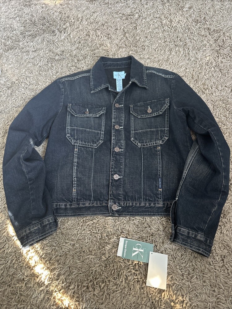 Vintage Calvin Klein Jeans Black Denim Jacket Men M