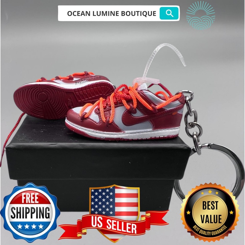 SB DUNK 3D Mini Sneaker Keychain, Jordan Sneaker Collectible, Box Options