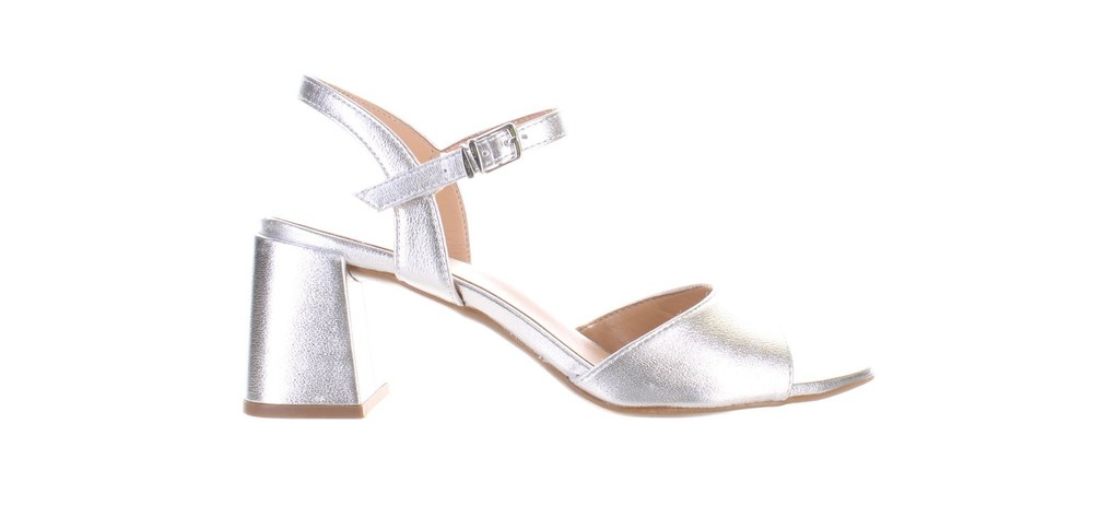 Naturalizer Daisy Silver Ankle Strap Heels for Women Size 8 7827006