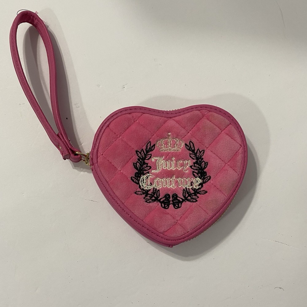 Juicy Couture Royal Couture Heart Zip Wristlet - Juicy Pink Velour