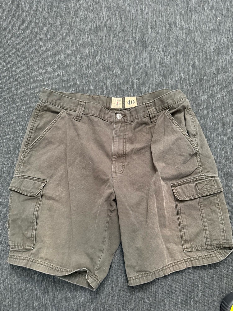 Red Head Brand Co Men's Olive Green Cargo Shorts, Size 40, Flat Front, Cotton