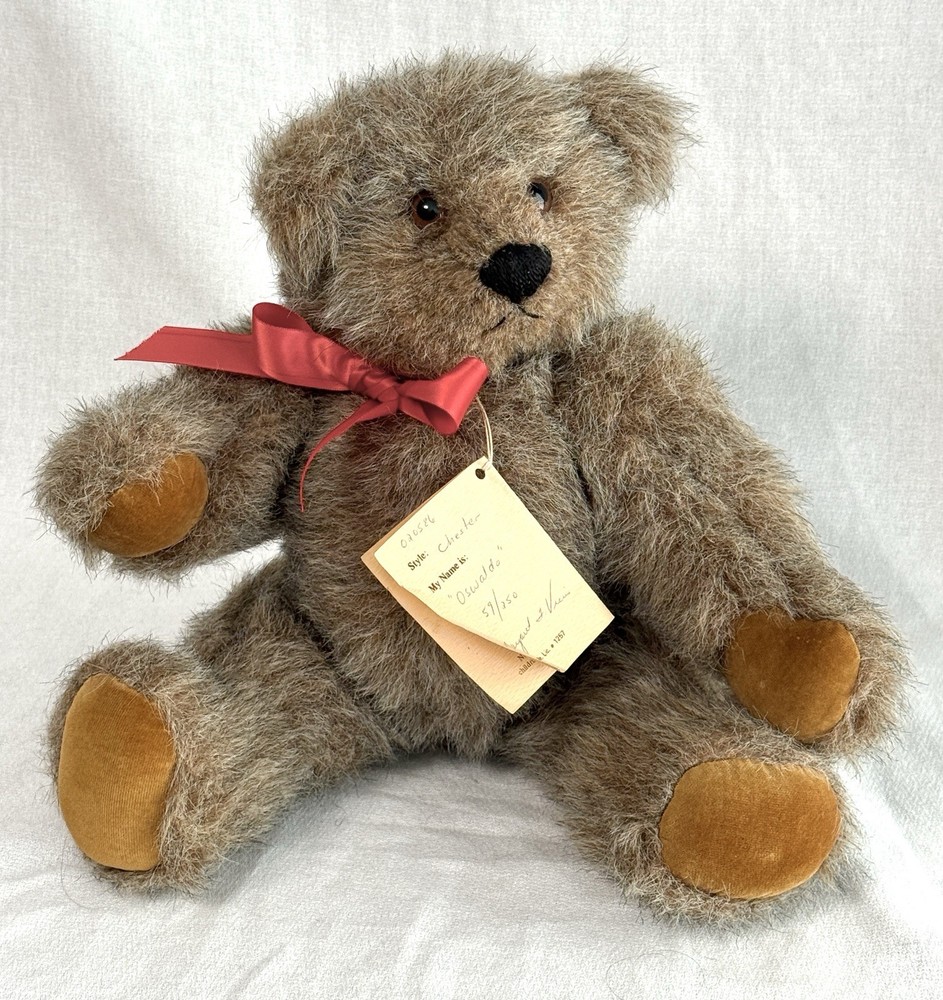 Rak-A-Ree-Bos Teddy Bear Oswaldo Waterville Maine M Viens Vintage Handmade