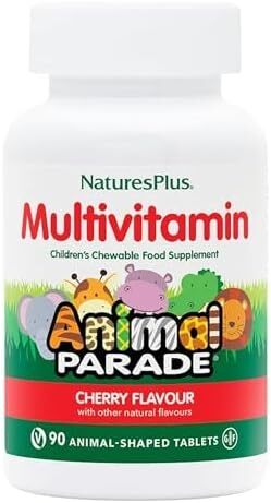 Natures Plus Animal Parade Multivitamin Children's Chewables - Cherry Flavor - 9