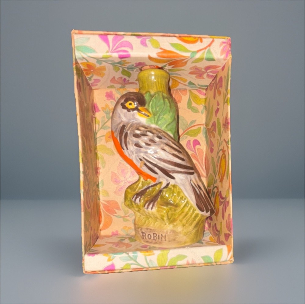 Garnier Robin Bird Shaped Liquor Bottle Collectible 1971
