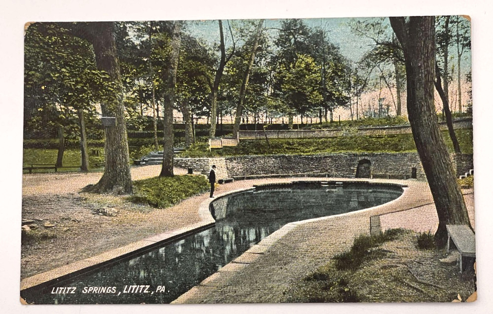 Vintage Postcard Lititz Springs Pennsylvania 1908 Divided Back