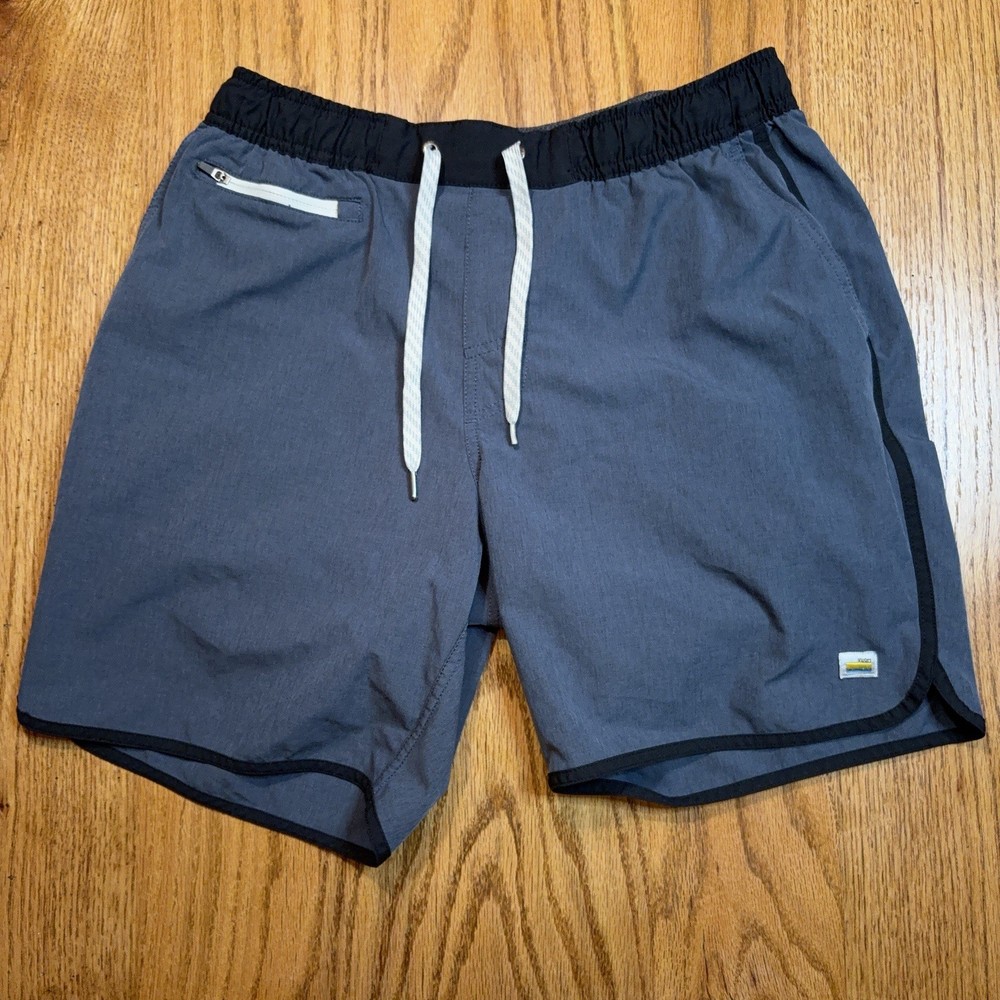 Vuori Banks Shorts Mens Medium Blue Gray Athletic Swim 6