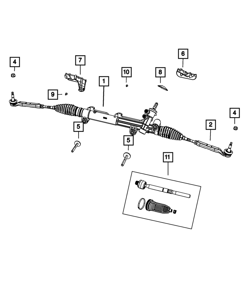 Genuine Mopar Rack And Pinion Gear 4584569AF