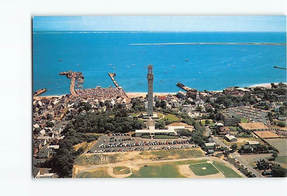 Postcard Aerial View Provincetown Cape Cod Massachusetts USA North America