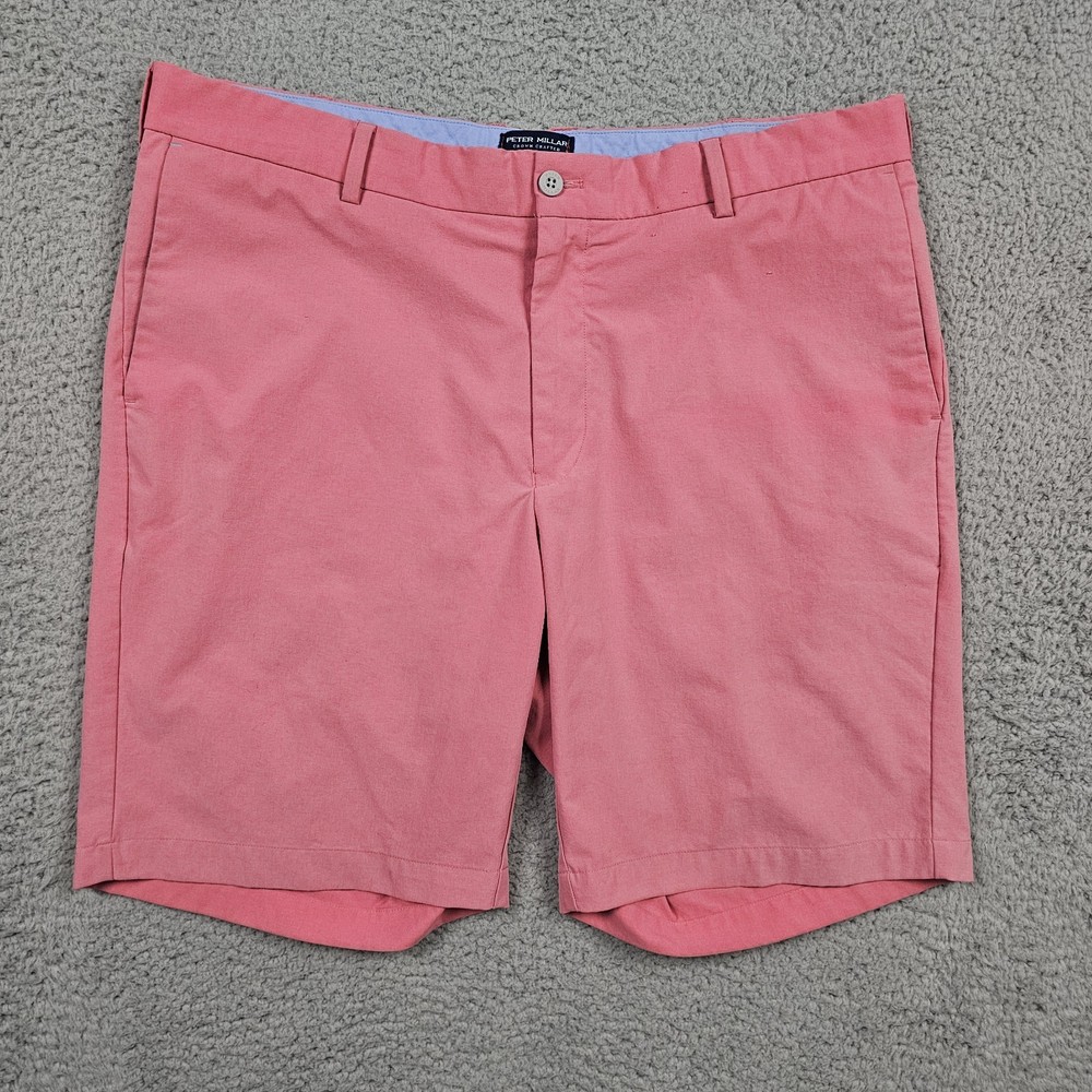 Peter Millar Shorts Mens 36 Pink Crown Crafted Surge Performance Golf Chino