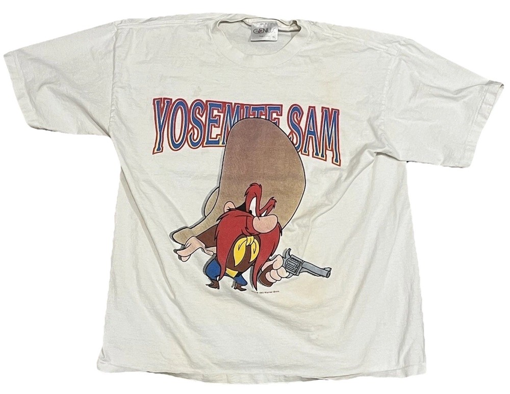 Vintage 90s Yosemite Sam Genius Made In USA Single Stitched Tee Men’s XL 1993