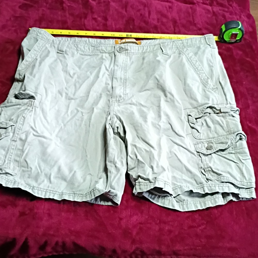 Lee Dungarees Cargo Shorts Mens Beige Cotton Flat Front Button Pockets (0061)
