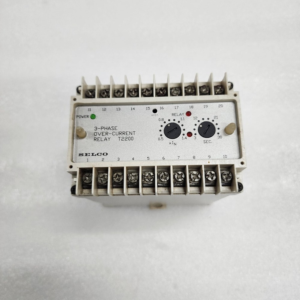 Selco T2200-02 3-Phase Overcurrent Relay | 5A | 380 / 440V Ac