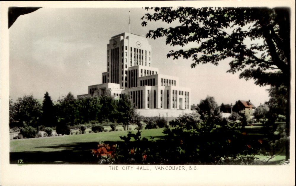 City Hall Vancouver British Columbia Canada Gowen Sutton RPPC handcolored